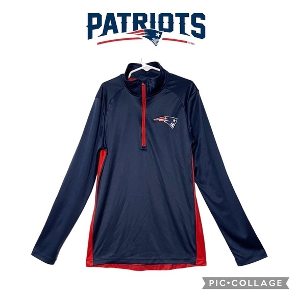 NFL New England Patriots youth Team Apparel 1/4 Zip Top size M 10/12 - Picture 1 of 10